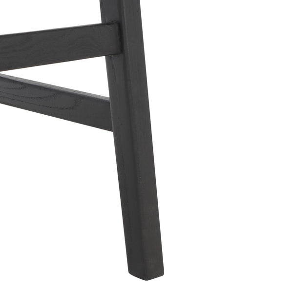 Safavieh Abreu Rectangle Barstool Black Wood BST1012G
