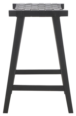 Safavieh Abreu Rectangle Barstool Black Wood BST1012G