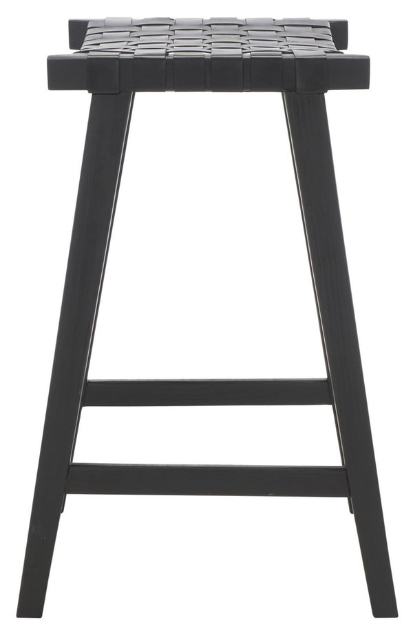 Safavieh Abreu Rectangle Barstool Black Wood BST1012G