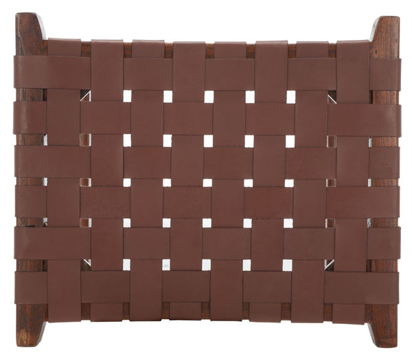 Safavieh Abreu Rectangle Barstool Cognac / Walnut  Wood BST1012H