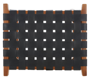 Safavieh Abreu Rectangle Counter Stool Black  / Natural Wood BST1013E