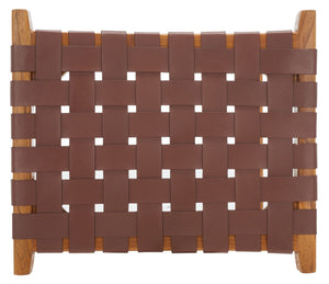 Safavieh Abreu Rectangle Counter Stool Cognac / Nautral  Wood BST1013F