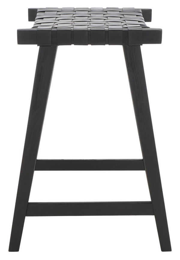 Safavieh Abreu Rectangle Counter Stool Black Wood BST1013G