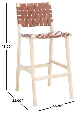 Adah Leather Bar Stool