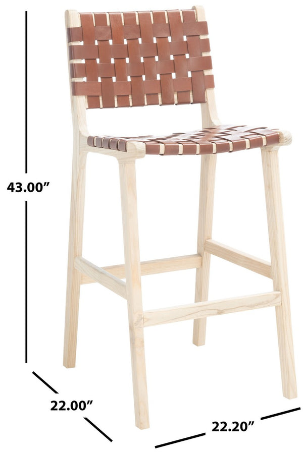 Adah Leather Bar Stool