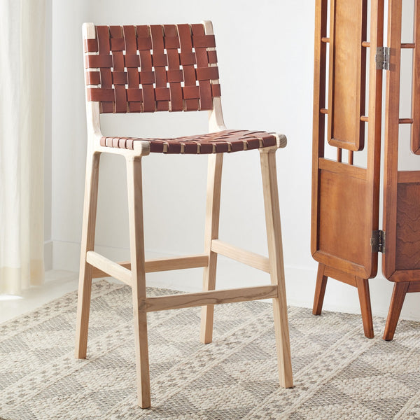 Adah Leather Bar Stool
