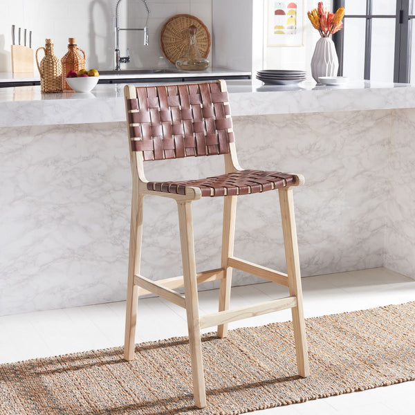 Adah Leather Bar Stool