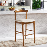 Safavieh Lionel Retro Bar Stool Walnut / Cream Wood BST1503D