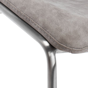 Alexis Mid-Century Counter Stool - Stylish Retro Design with Comfortable PU Leather & Silver Legs