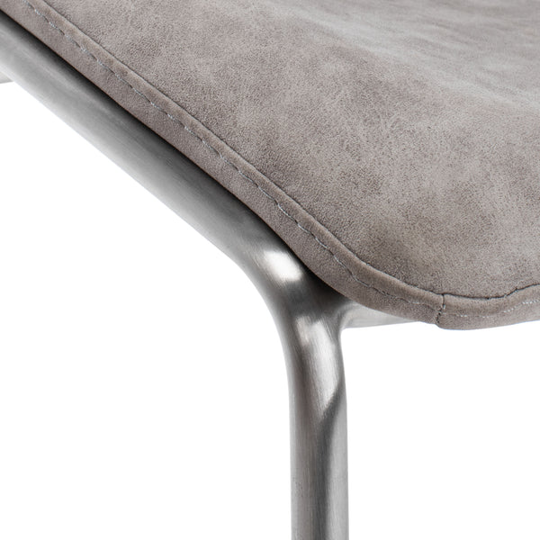 Alexis Mid-Century Counter Stool - Stylish Retro Design with Comfortable PU Leather & Silver Legs