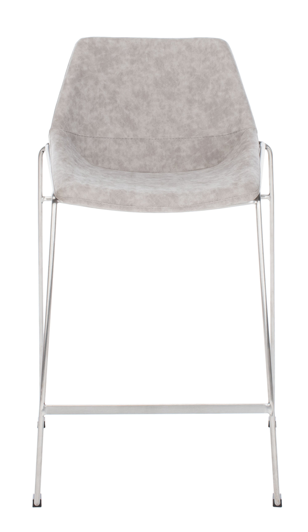 Alexis Mid-Century Counter Stool - Stylish Retro Design with Comfortable PU Leather & Silver Legs