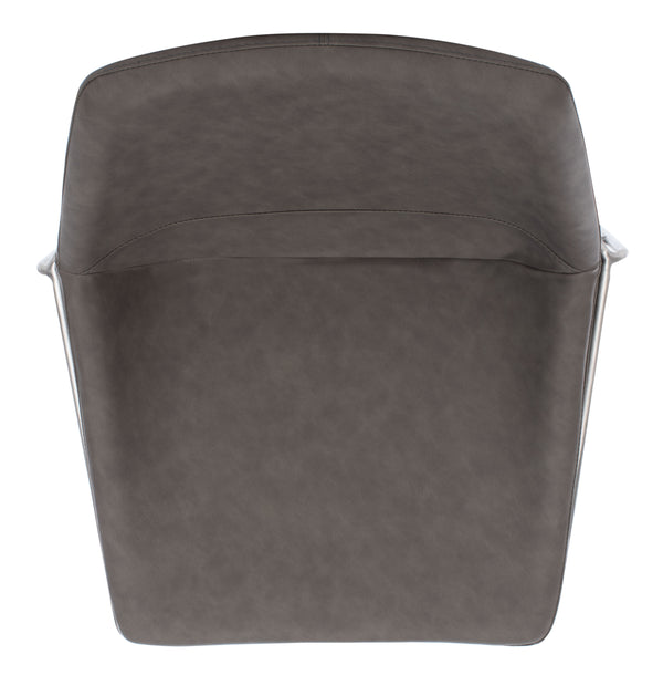 Alexis Mid-Century Counter Stool - Stylish Retro Design with Comfortable PU Leather & Silver Legs