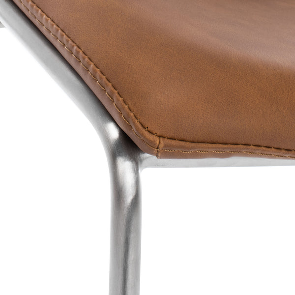 Alexis Mid-Century Counter Stool - Stylish Retro Design with Comfortable PU Leather & Silver Legs