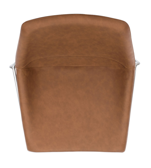 Alexis Mid-Century Counter Stool - Stylish Retro Design with Comfortable PU Leather & Silver Legs