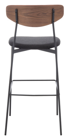 Ryker Barstool Walnut / Black  Metal BST3008A