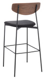 Ryker Barstool Walnut / Black  Metal BST3008A