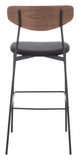 Ryker Barstool Walnut / Black  Metal BST3008A