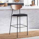 Ryker Barstool Walnut / Black  Metal BST3008A