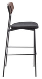 Ryker Barstool Walnut / Black  Metal BST3008A