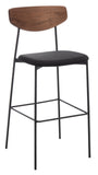 Ryker Barstool Walnut / Black  Metal BST3008A