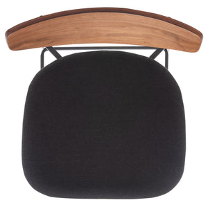 Ryker Barstool Walnut / Black  Metal BST3008A