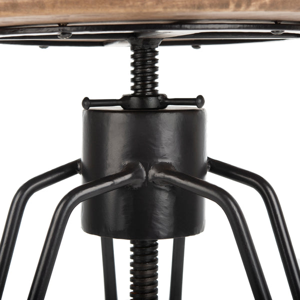 Kai Adjustable Swivel Counter Stool - Modern Industrial Design with Honey Finish for Versatile Spaces