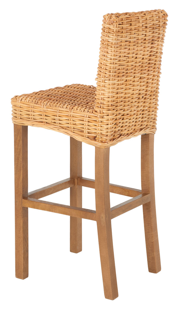 Tobie Rattan Bar Stool in Natural / Natural