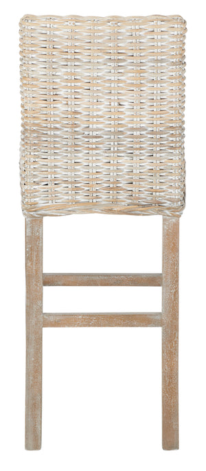 Tobie Rattan Bar Stool in White Washed / White Washed