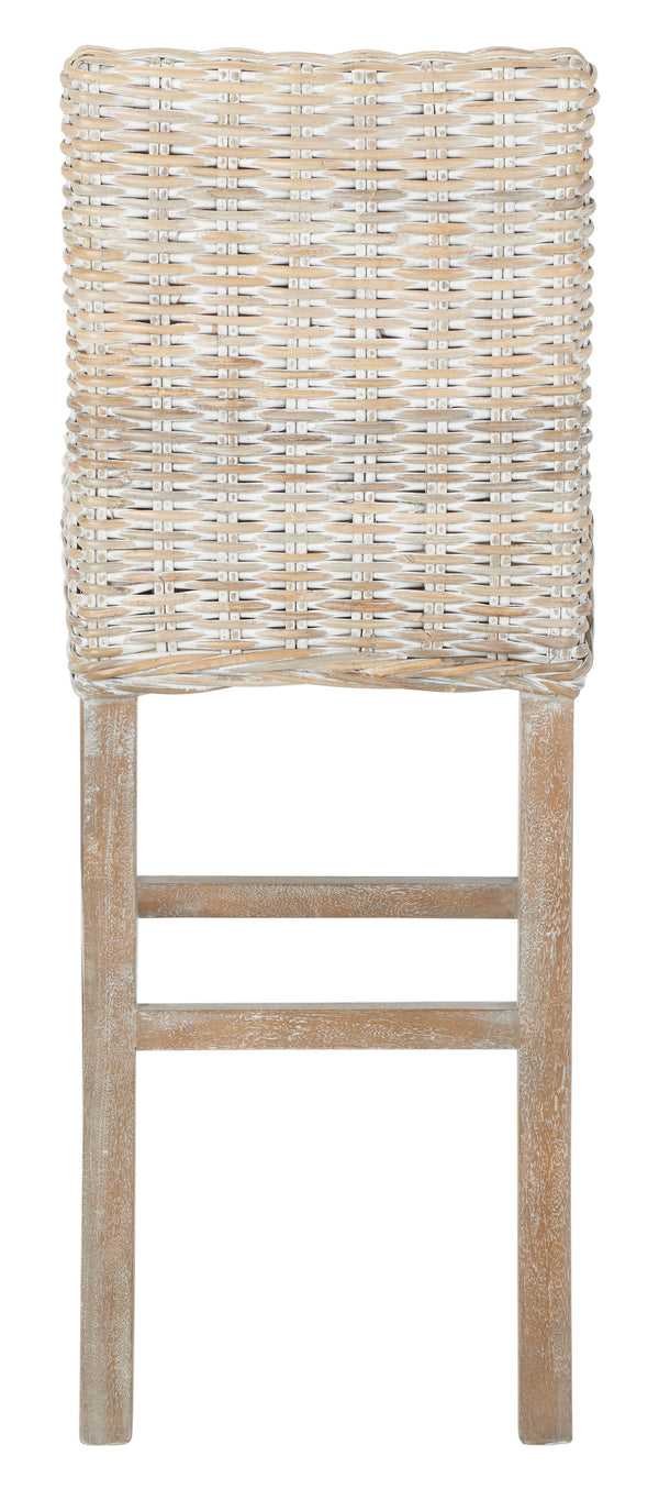 Tobie Rattan Bar Stool in White Washed / White Washed