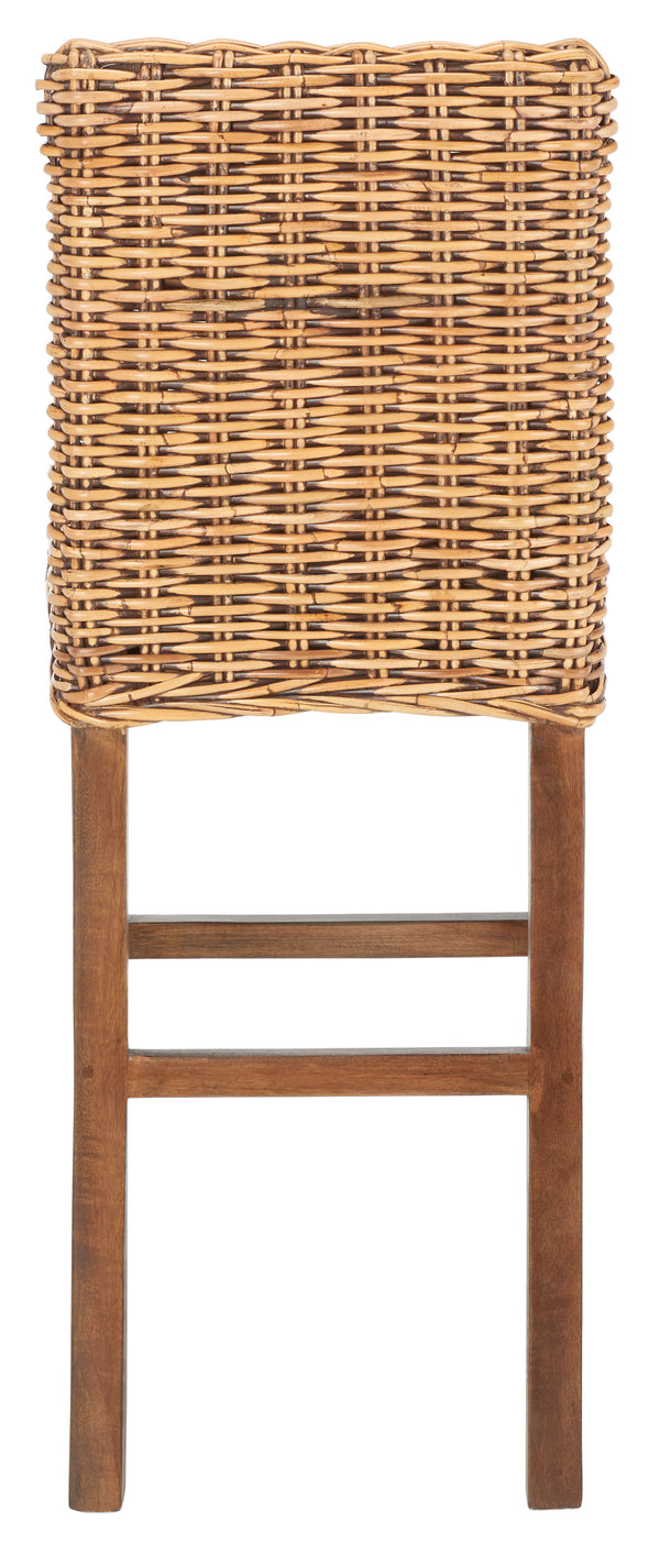 Tobie Rattan Bar Stool in Honey Brwn Wash