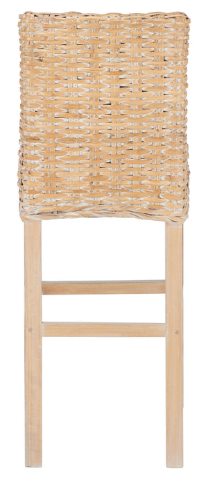 Tobie Rattan Bar Stool in Natural White Wash