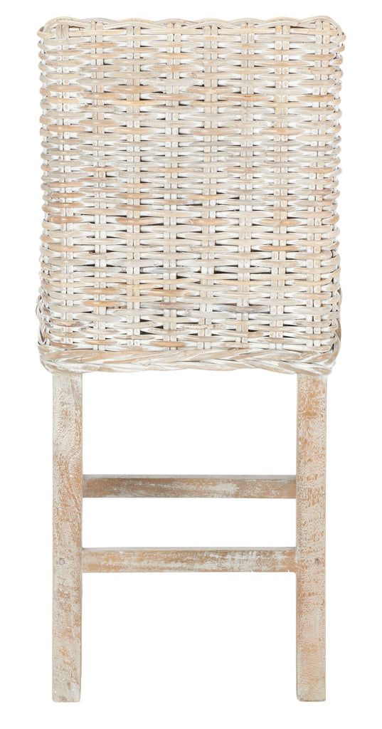 Tobie Rattan Counter Stool in White Washed / White Washed
