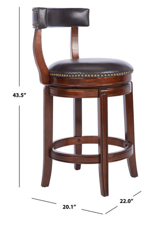 Safavieh Luigi Counter Stool in Walnut, Brown BST7000A