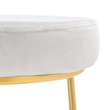 Safavieh Sabina Round Bar Stool Light Grey / Gold BST7506B