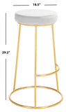 Safavieh Sabina Round Bar Stool Light Grey / Gold BST7506B