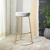 Safavieh Sabina Round Bar Stool Light Grey / Gold BST7506B