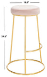 Safavieh Sabina Round Bar Stool Dusty Blush / Gold BST7506F