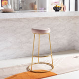 Safavieh Sabina Round Bar Stool Dusty Blush / Gold BST7506F