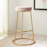 Safavieh Sabina Round Bar Stool Dusty Blush / Gold BST7506F