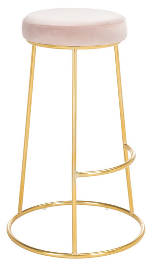 Safavieh Sabina Round Bar Stool Dusty Blush / Gold BST7506F