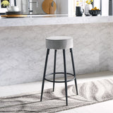 Safavieh Bohden Round Counter Stool Light Grey / Black BST7508B