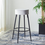 Safavieh Bohden Round Counter Stool Light Grey / Black BST7508B