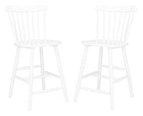 Safavieh Galena Counter Stool -Set Of 2 White Wood BST8503A-SET2