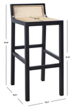 Safavieh Saito Low Back Cane Bar Stool BST9501A