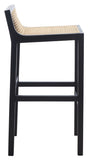 Safavieh Saito Low Back Cane Bar Stool BST9501A