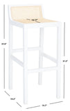 Safavieh Saito Low Back Cane Bar Stool BST9501B