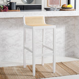 Safavieh Saito Low Back Cane Bar Stool BST9501B