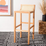 Safavieh Saito Low Back Cane Bar Stool BST9501C