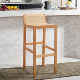 Safavieh Saito Low Back Cane Bar Stool BST9501C