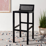 Safavieh Saito Low Back Cane Bar Stool BST9501D